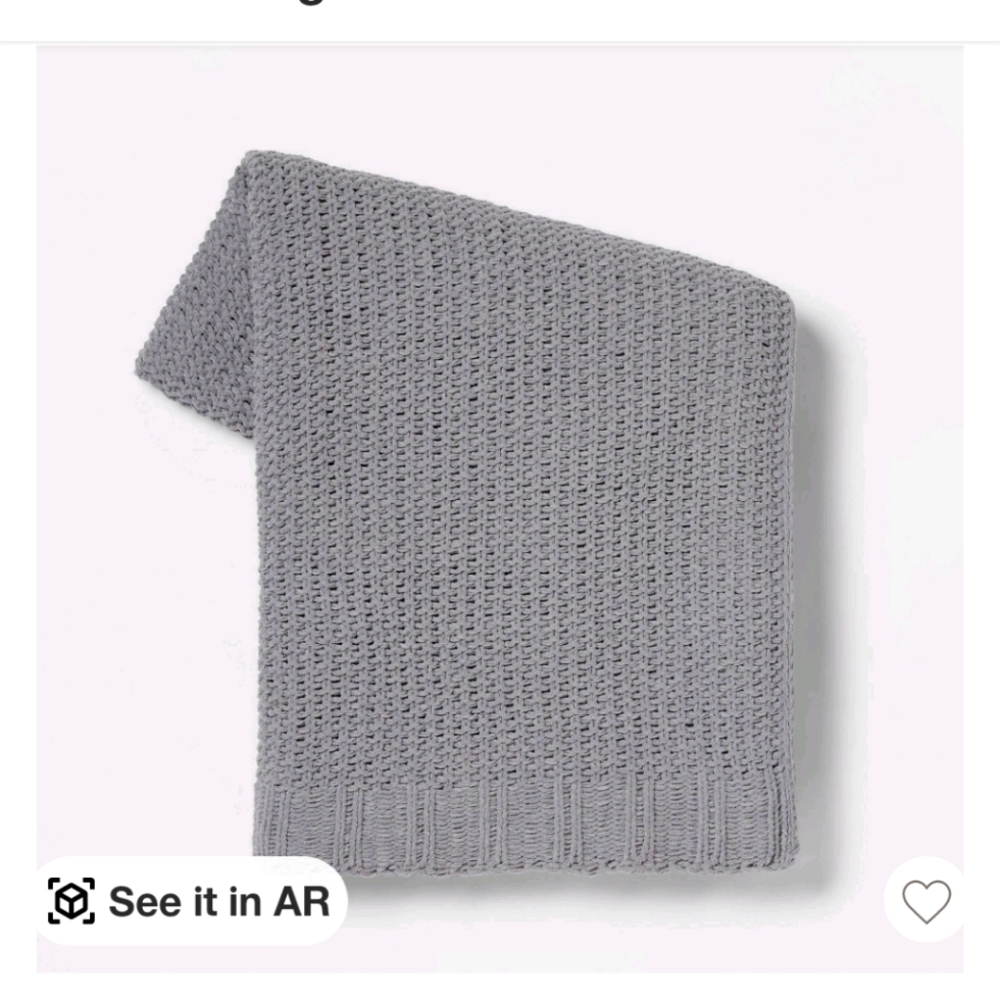 Solid Chenille knit blanket